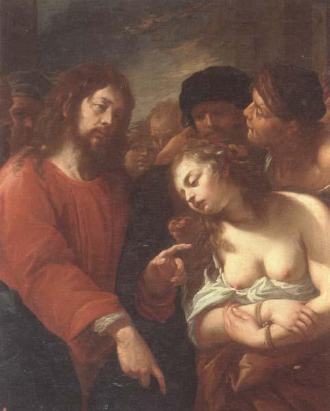 Giuseppe Nuvolone Christ and the woman taken in adultery